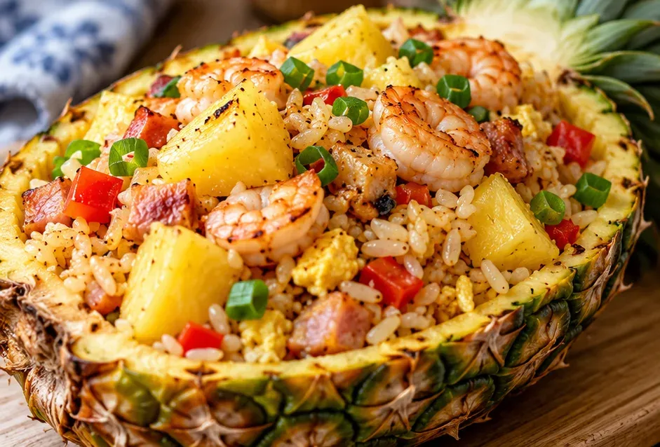 Outra foto de arroz Frito com Abacaxi