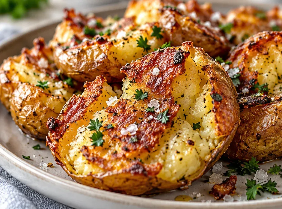 Outra foto de batata Smash Crocante no Forno