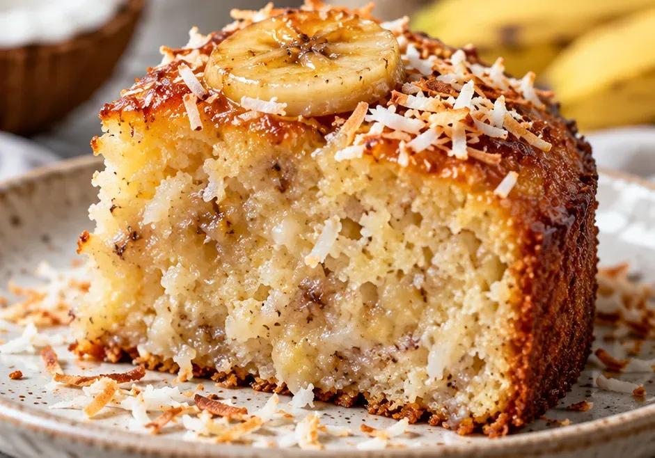Outra foto de bolo de Banana com Coco