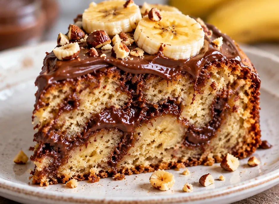 Outra foto de bolo de Banana com Nutella