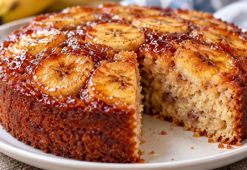 Outra foto de bolo de Banana Molhadinho