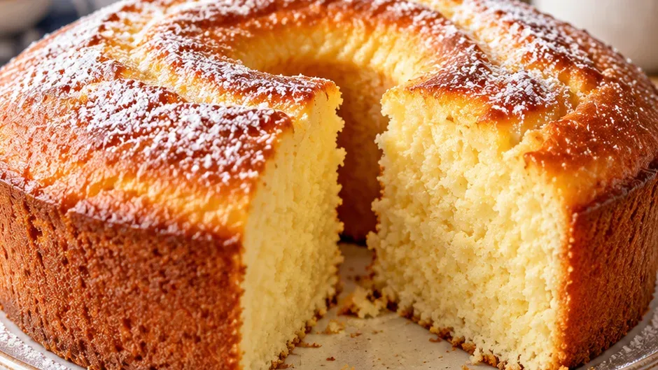 Foto de bolo de Iogurte Fofinho pronto para servir