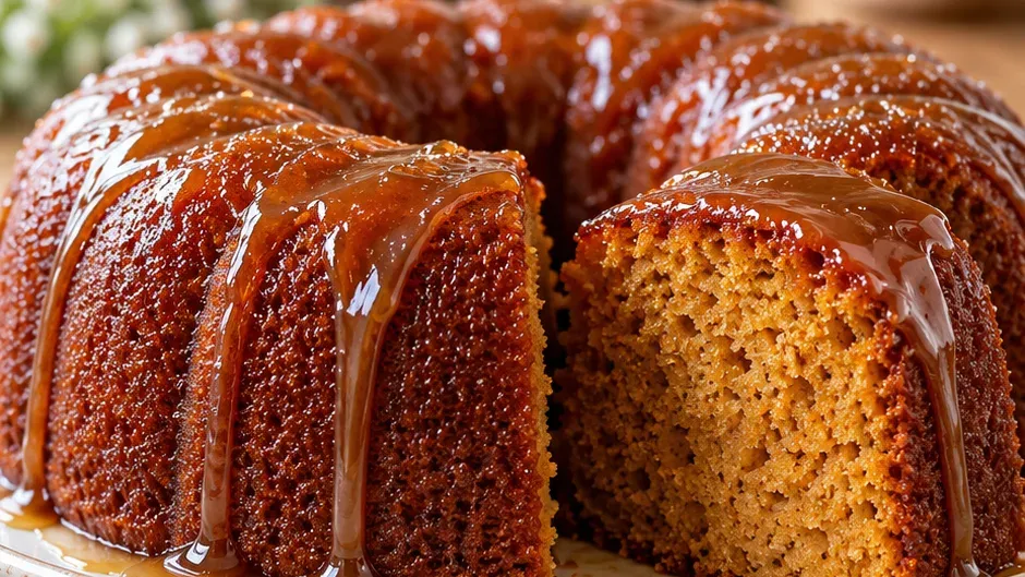 Foto de bolo de Mel Fofinho pronto para servir