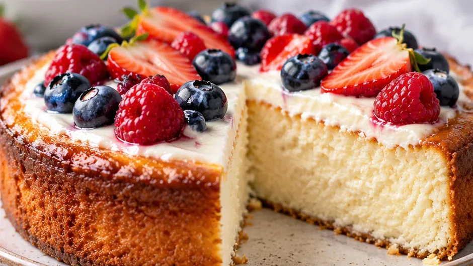 Foto de bolo de Skyr Proteico pronto para servir