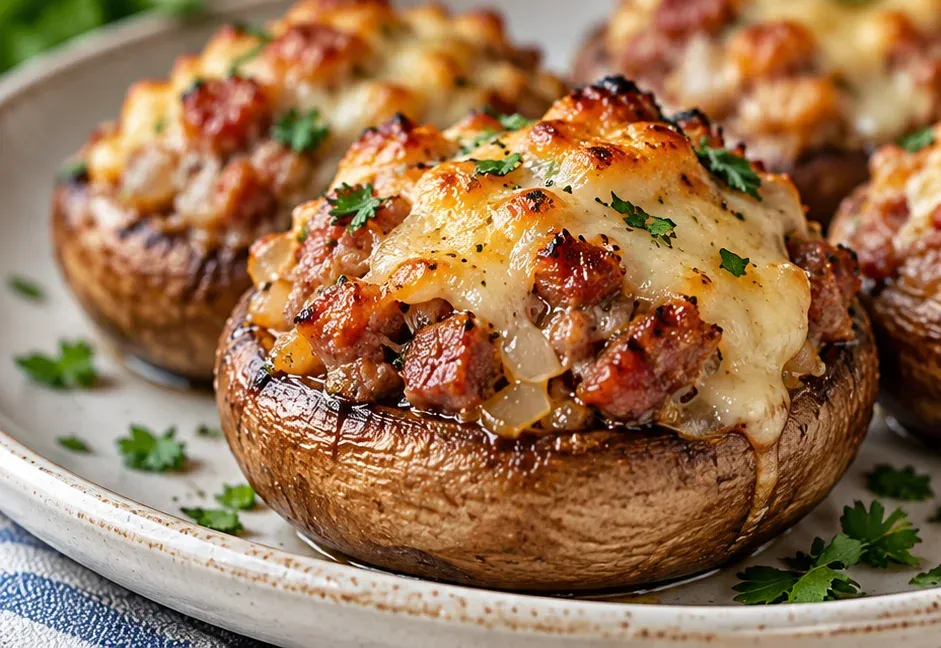 Outra foto de champignon Recheado com Linguiça