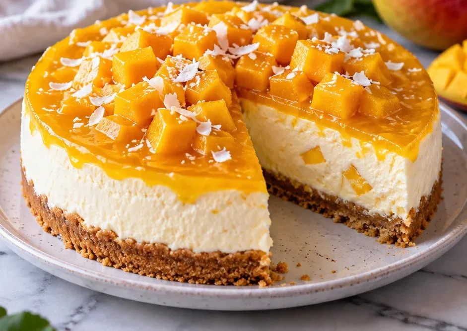 Outra foto de cheesecake de Manga Sem Forno