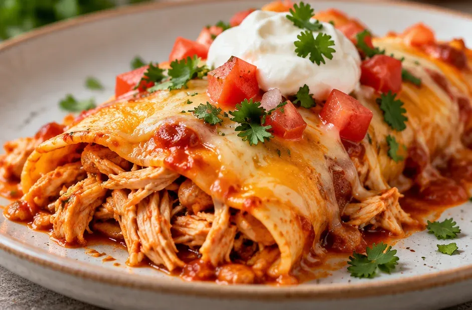 Outra foto de enchiladas de Frango na Frigideira
