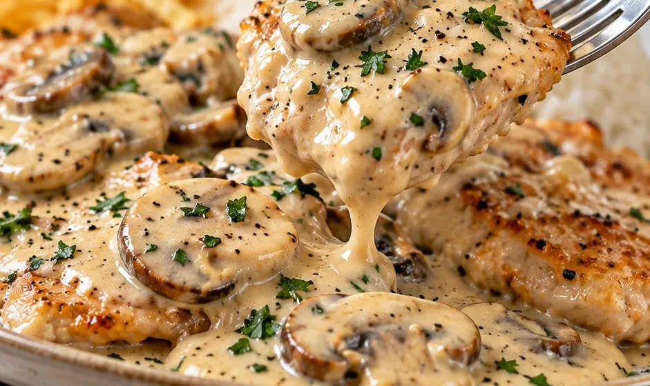 Outra foto de escalopinho de Frango ao Molho de Champignon