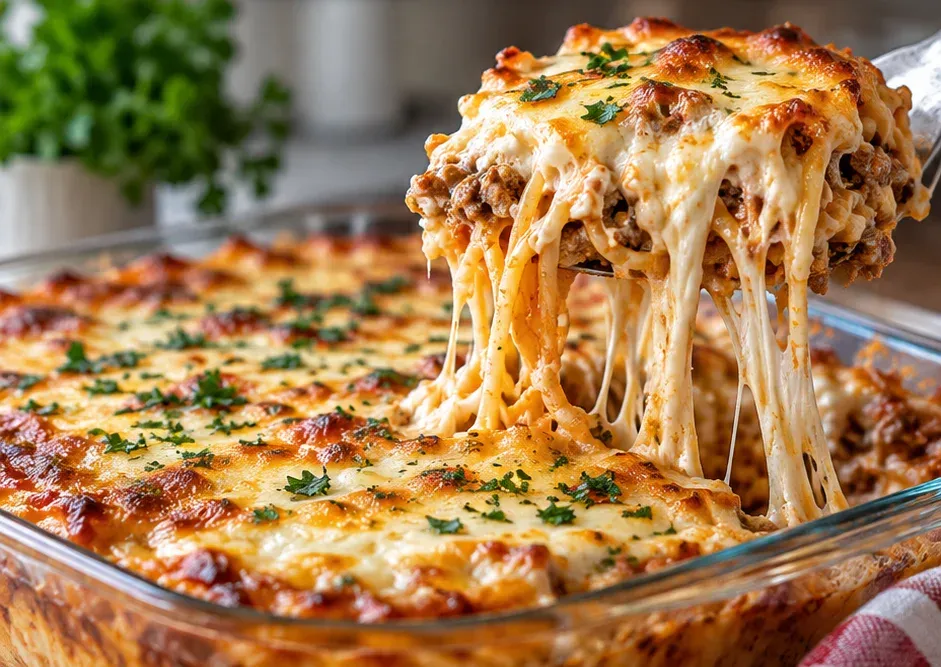 Outra foto de espaguete de Forno com Carne Moída e Cream Cheese