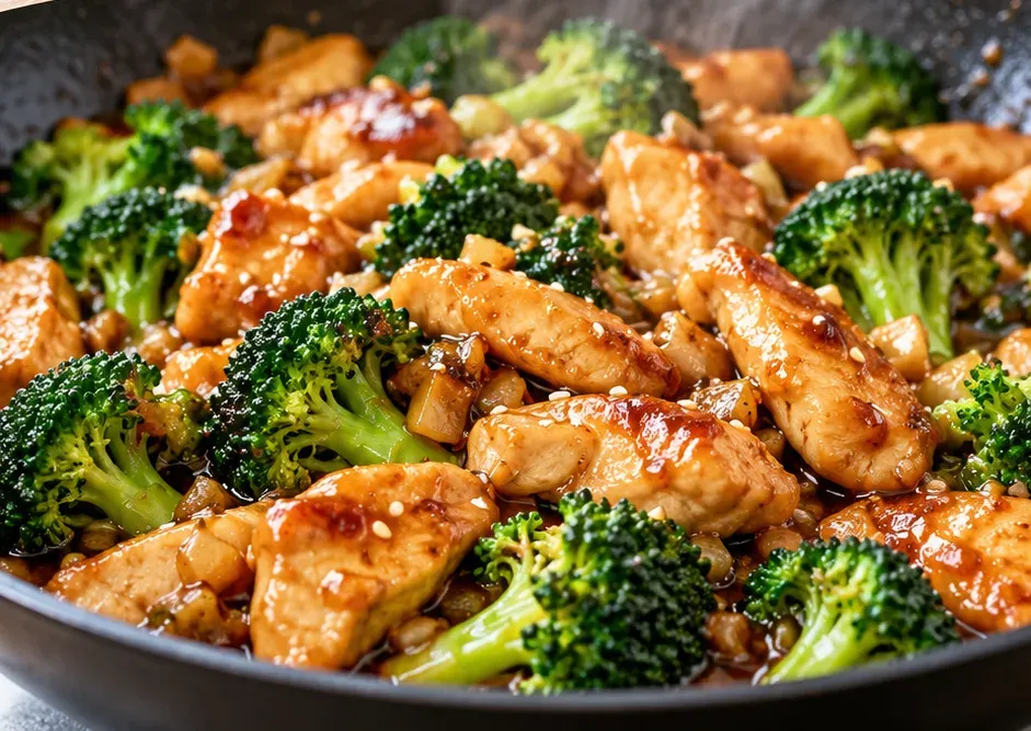 Outra foto de frango com Brócolis ao Estilo Chinês