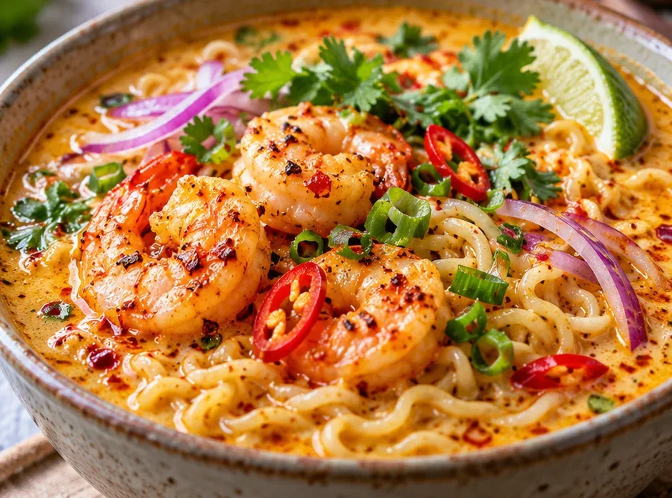 Outra foto de lámen Picante de Curry com Coco