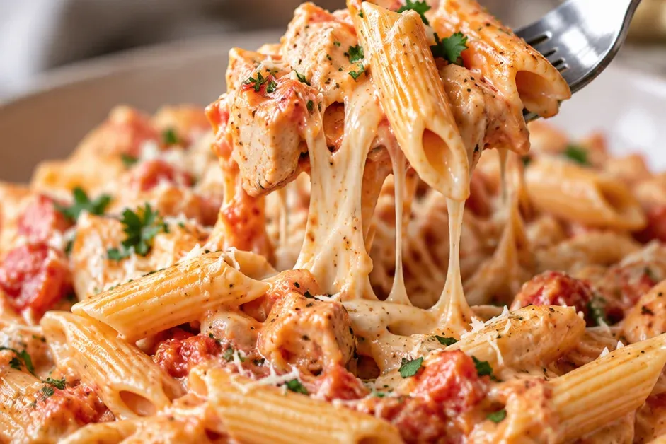 Outra foto de macarrão ao Molho Rosé