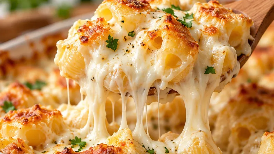 Foto de macarrão Conchinha com Queijo Cremoso pronto para servir