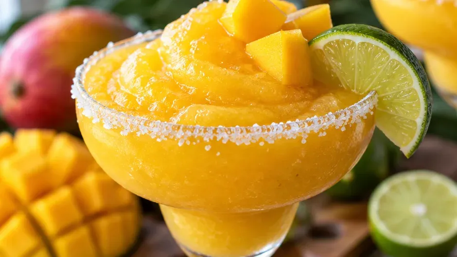 Foto de margarita Frozen de Manga Sem Álcool pronto para servir