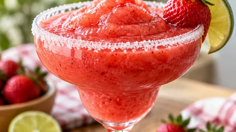 Foto de margarita Frozen de Morango Sem Álcool pronto para servir