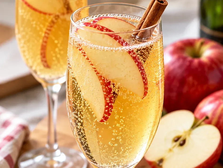 Outra foto de mimosa de Maçã com Espumante