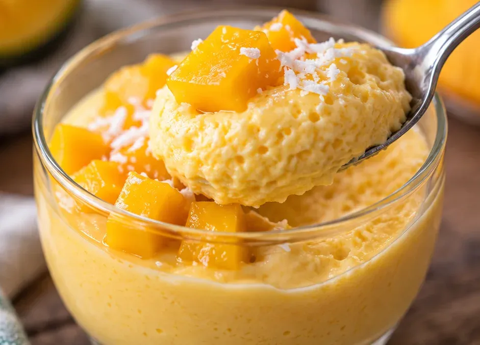 Outra foto de mousse de Manga Leve e Cremosa