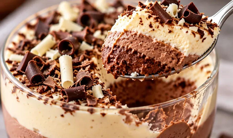 Outra foto de mousse de Três Chocolates