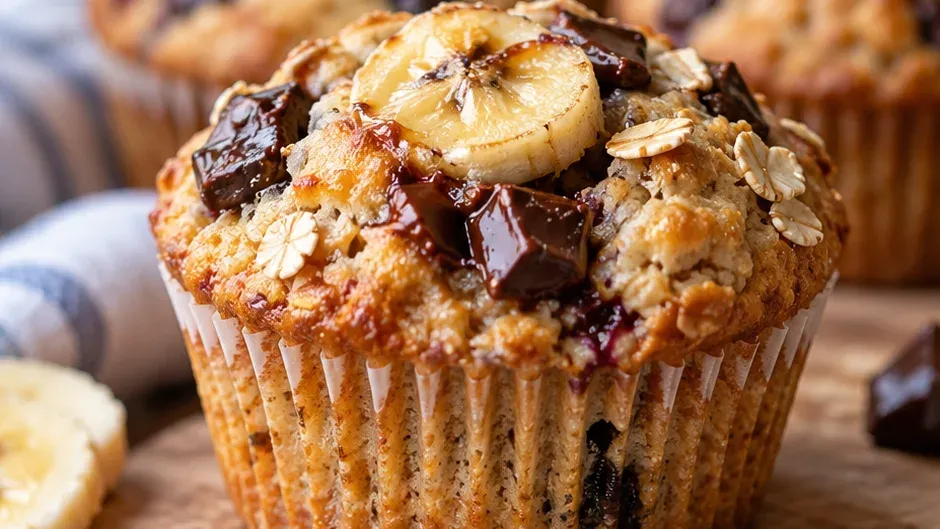 Foto de muffins Saudáveis para o Café da Manhã da Volta às Aulas pronto para servir