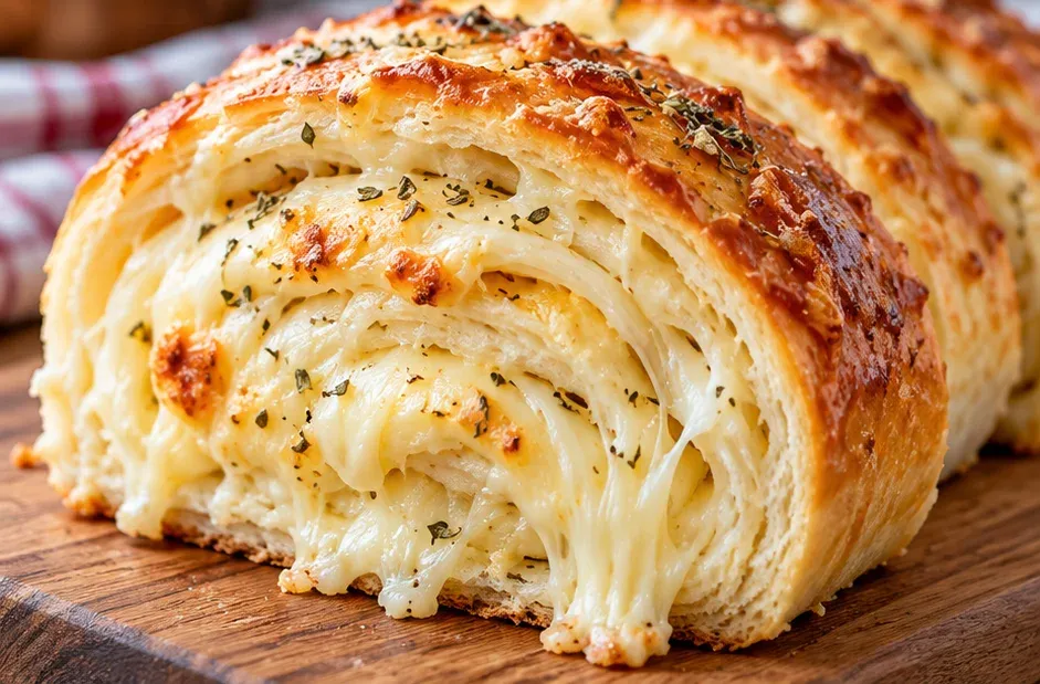 Outra foto de pão Caseiro Enrolado com Queijo
