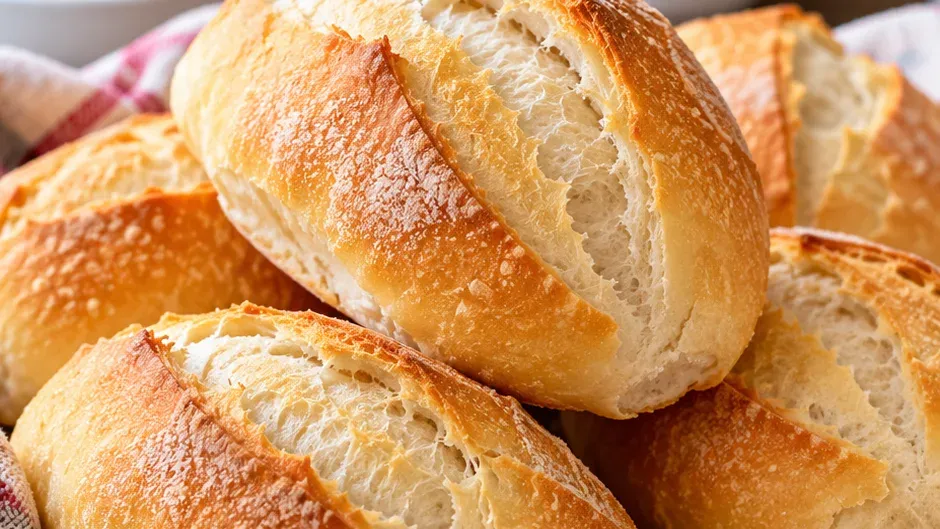 Foto de pão Francês Caseiro Macio pronto para servir