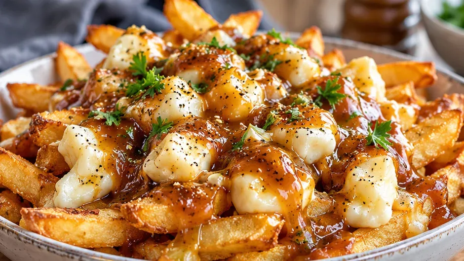 Foto de poutine: Batata Frita com Queijo e Molho pronto para servir