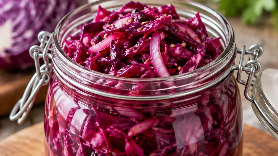 Foto de repolho-Roxo em Conserva pronto para servir