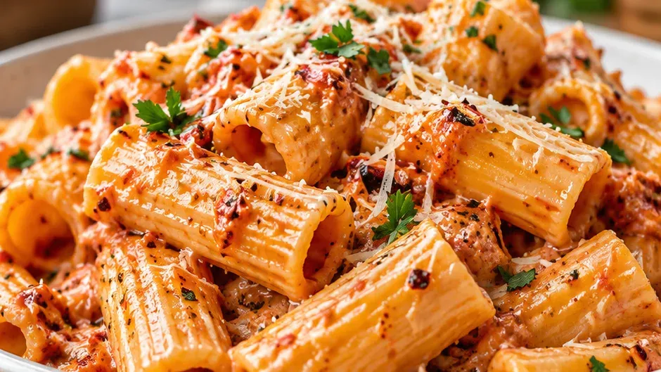 Foto de rigatoni Picante ao Molho Rosé pronto para servir
