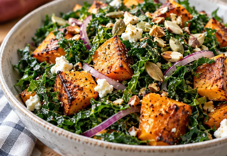 Outra foto de salada de Couve com Batata-Doce Assada