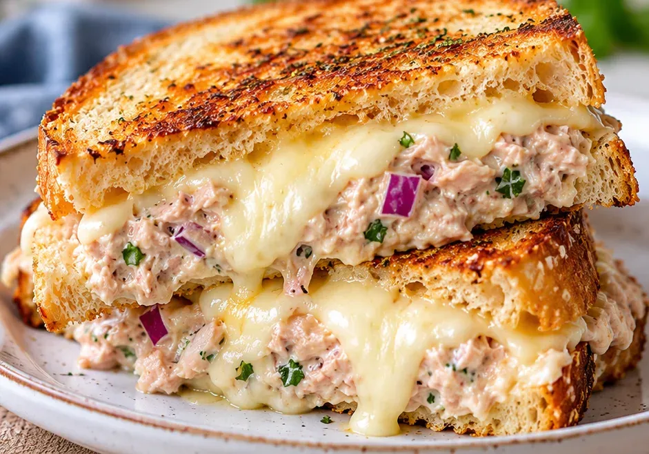 Outra foto de sanduíche Quente de Atum com Queijo
