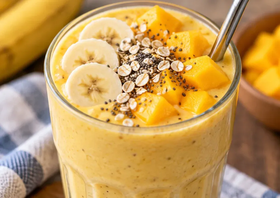 Outra foto de shake Proteico de Manga e Banana