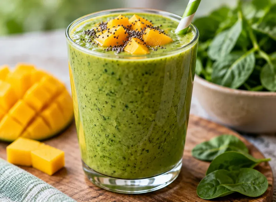 Outra foto de smoothie Detox de Manga com Espinafre