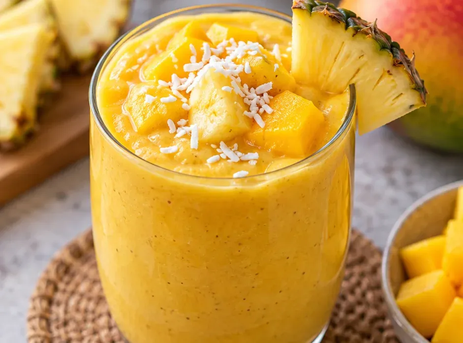 Outra foto de smoothie Tropical de Manga e Abacaxi