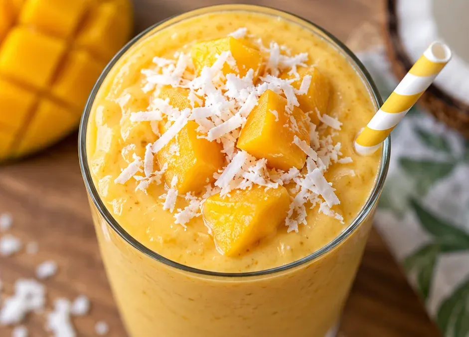 Outra foto de smoothie Vegano de Manga e Coco