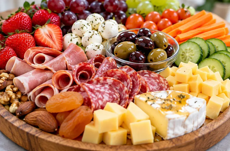 Outra foto de tábua de Frios Colorida Arco-Íris