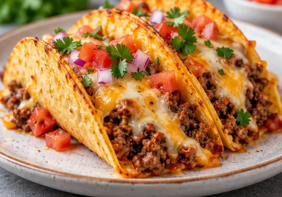 Outra foto de tacos de Carne Moída no Forno