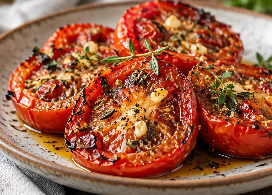 Outra foto de tomates Assados com Alho e Ervas
