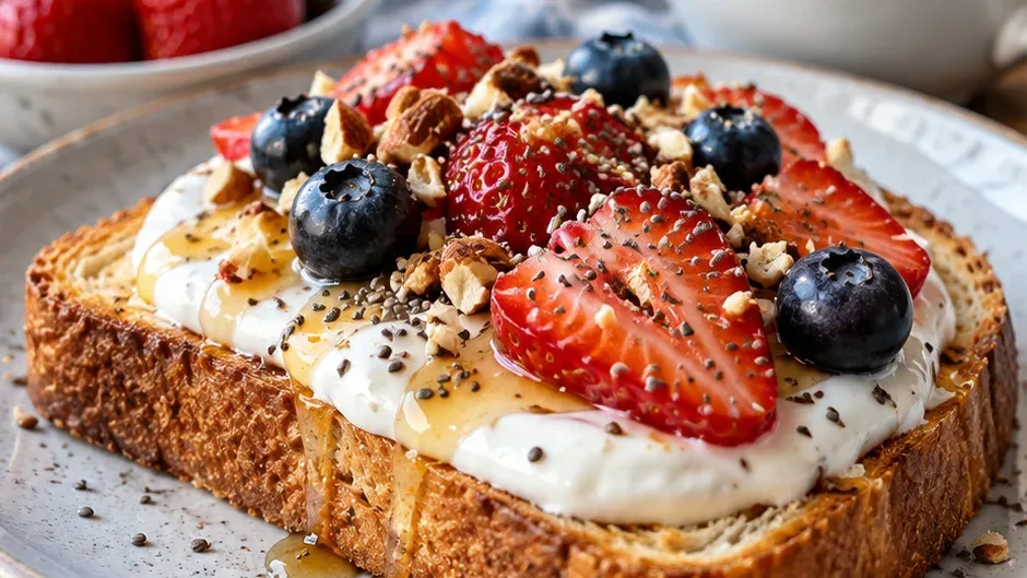 Foto de torrada de Iogurte na Air Fryer (Café da Manhã Rápido) pronto para servir