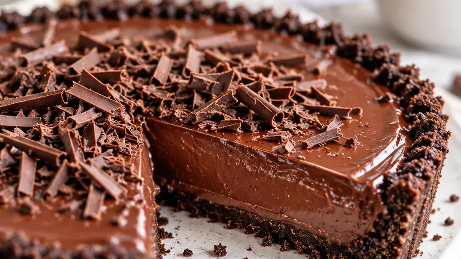 Foto de torta Cremosa de Chocolate pronto para servir