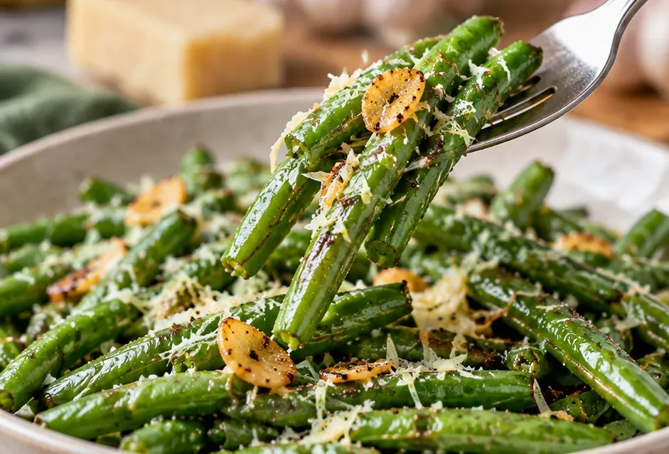 Outra foto de vagem Congelada com Alho e Parmesão