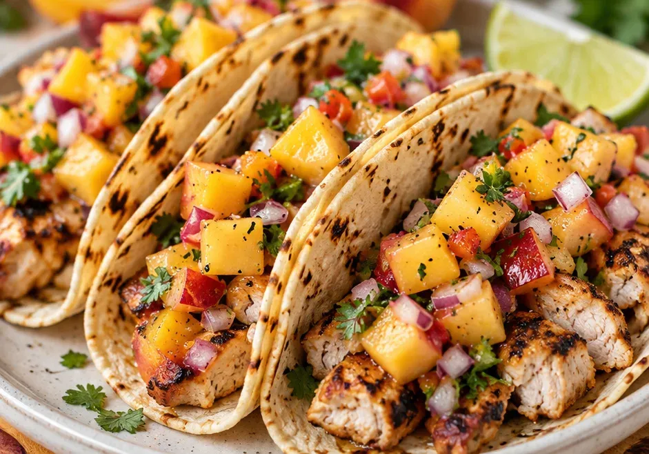 Outra foto de vinagrete de Pêssego Fresco para Tacos, Nachos e Frango Grelhado